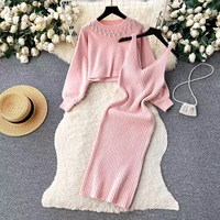 Ensemble robe et pull sexy pour femmes, nouvelle arrivée d'hiver, vente chaude