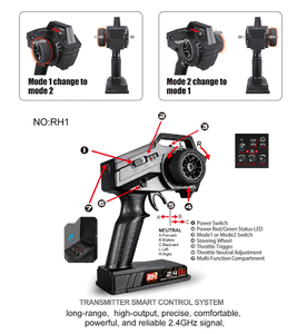 รถบรรทุกมอนสเตอร์ออฟโรด REMO Hobby SJY-1631 ขนาด 1/16 ขับเคลื่อน 4 ล้อ พร้อมไฟ LED รุ่น BUGGY TRUCK - Product Image 2