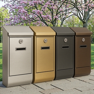 Buzón exterior de acero inoxidable 304 316 con cerradura y placa de identificación para edificios de apartamentos o uso comercial - Product Image 1