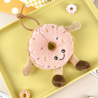 Mignon français Simulation beignet peluche poupée pendentif en gros amusant Dessert poupée Couple sac pendentif petit cadeau avec PP coton remplissage