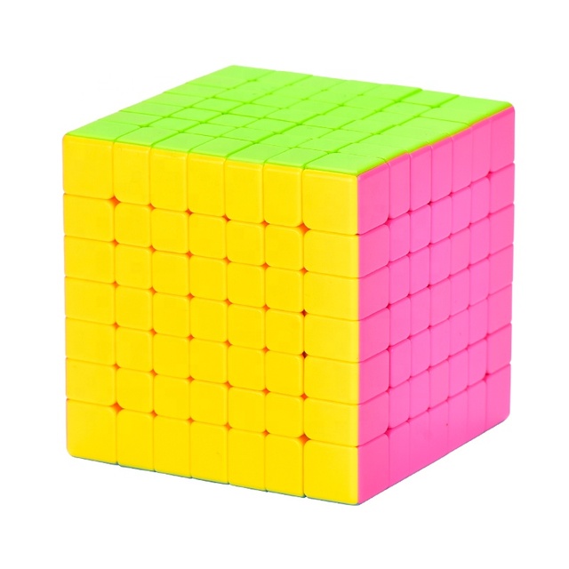 7X7X7 Candy Color 3D Magic Cube Intelligent High Level Magic Cube Stress Relief Game Cube Puzzle Toys for Kids and Adults