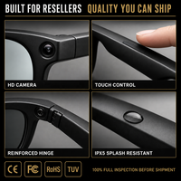 Lunettes Intelligentes avec Caméra 1300W, Transfert WIFI, Contrôle par Geste, ChatGPT, pour Hommes et Femmes, Extérieur, IA