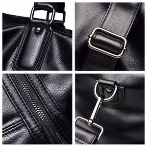 Bolsa de Deporte de Piel Sintética Negra de Gran Capacidad Personalizada al por Mayor, Bolsa de Viaje para Hombre - Product Image 6