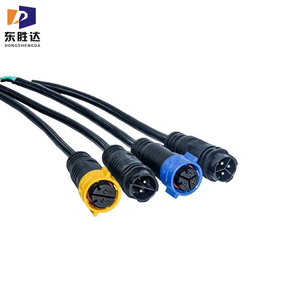 電気配線用円形M25コネクタ 2 3 4ピン オーバーモールド セルフロック ソルダー オス・メスプラグ IP67防水 4ピンコネクタ - Product Image 2