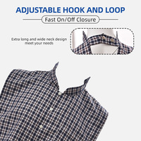 Vente en gros de bavoir adulte réutilisable à la mode protecteur de vêtements imperméables lavable de style chemise