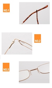 ปากกาอ่านแก้วขนาดเล็กตารางโลหะบางแว่นอ่านหนังสือสำหรับผู้ชายผู้หญิง - Product Image 6