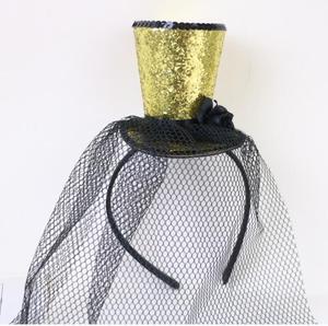 Tocados con purpurina para boda para <span class=keywords><strong>mujer</strong></span>, fiesta <span class=keywords><strong>de</strong></span> té, Mad Hatter, Mini sombrero <span class=keywords><strong>de</strong></span> copa, diadema para ocasiones <span class=keywords><strong>de</strong></span> Halloween - Product Image 4