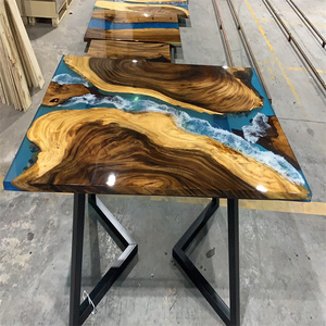 Mesa de resina epoxi de estilo natural Log <span class=keywords><strong>Creek</strong></span> - Product Image 2