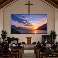 Pantalla QDCOB para Escenario Principal de Iglesia DDW, Instalación Fija en Interiores, Pantalla HD para Adoración, Fondo de Púlpito, Video Wall