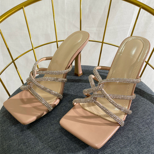 Sandalias de Mujer con Tira Delgada de Cristal, Elegantes y Sensuales para Fiesta, con Punta Abierta, Tacones de Aguja Transparentes de Perspex, Zapatos de Verano - Product Image 6