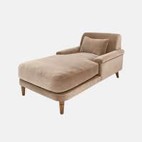 Chaise longue moderne de luxe en velours, fauteuil inclinable confortable pour la maison, l'hôtel, le salon