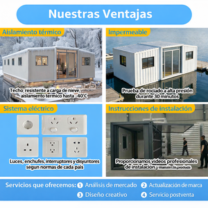 Rumah Kontainer Lipat, Rumah Kontainer Ekspansi Prefabrikasi 3 Kamar Tidur Mewah, Rumah Kontainer Ekspansi - Product Image 4