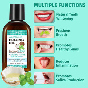 ALIVER Daily ayurvedik resimen Swish Whitening minyak kelapa menarik untuk gigi kelapa menarik obat kumur untuk kesehatan mulut - Product Image 4