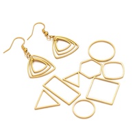 Boucles d'oreilles lune en acier inoxydable doré sous vide faisant des fournitures lunette boucle d'oreille breloques connecteurs pour bijoux à bricoler soi-même résultats en vrac