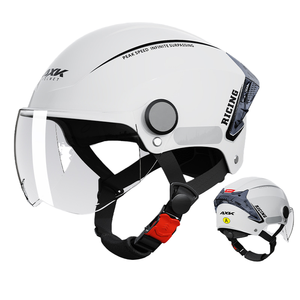 Casco de Seguridad Unisex de Media Cara para Bicicleta Eléctrica, Motocicleta, Scooter, Todas las Estaciones, Aprobado por DOT, Cierre Rápido, Visera Doble - Product Image 3