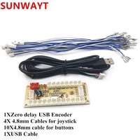 5V sıfır gecikme Arcade oyun denetleyicisi USB Encoder PC Joystick düğmeler PC için tutucu kiti MAME ahududu Pi retropie projeleri