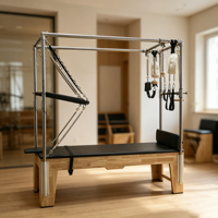 MJD Pilates Reformer, Cadillac Kayu Oak yang Tahan Lama, Peralatan Pilates Komersial, Cocok untuk Studio Rumah dan Penggunaan Komersial.