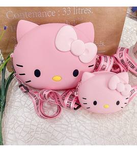 Lager <span class=keywords><strong>2</strong></span> Größe Kreative Cartoon Kt Katze Brieftasche Silikon Schlüssel tasche Headset Aufbewahrung tasche Kid's Silikon Brieftasche - Product Image 3