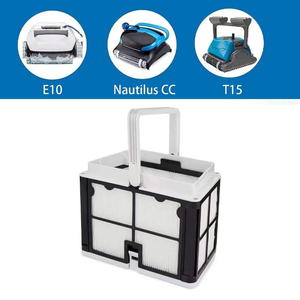 Panier de filtration pièce 9991460-R1 pour nettoyeurs de piscine robotiques <span class=keywords><strong>Dolphin</strong></span> S50 Active 10 Echo Nautilus CC Encore <span class=keywords><strong>E10</strong></span> Solo & Advantage - Product Image 3