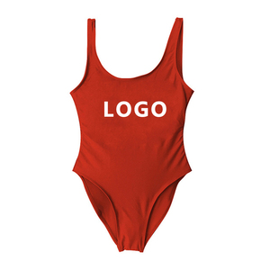 Traje de Baño Personalizado con Estampado por Sublimación para Novias, Bikini Sexy de Color Sólido sin Espalda, Traje de Baño de Una Pieza Triangular Modesto de Talla Grande - Product Image 3