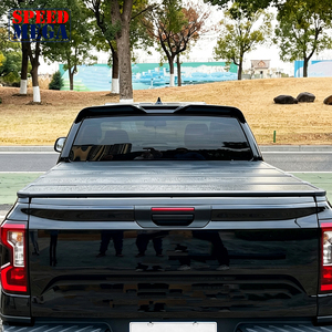 Couverture de benne rigide pliable en quatre parties pour Ford F-150, benne de 5,5 pieds, couverture de benne en aluminium pliable en quatre parties, étanche, pliable à plat, sans perçage - Product Image 2