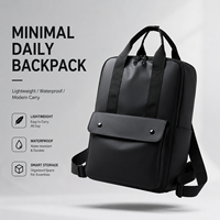 Sac à dos unisexe SmartBag avec chargement USB, antivol, imperméable, fermeture éclair géométrique, en polyester Oxford, pour ordinateur portable 15,6 pouces Pro M1/M2