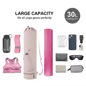 Stylish tote bag Portable single portable zipper multifunctional yoga mat Backpack Yoga mat storage waterproof large capacity.