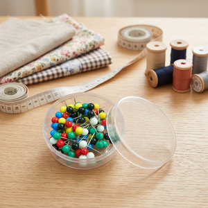 AA0038 Color Plastic head <b>pins</b> | Head <b>Pins</b> Peach Heart | For Dressmaker, Craft, <b>Sewing</b> Project and DIY Decoration - Product Image 1