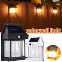Lampe Murale LED Solaire Rétro avec Détecteur de Mouvement, Portée 8M, Éclairage Extérieur de Jardin, Direct Fabricant