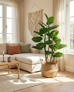 Pianta Artificiale di Pothos Dorato 150cm, Finta Edera del Diavolo con Foglie Variegata, Decorazione da Interni - Product Image 2