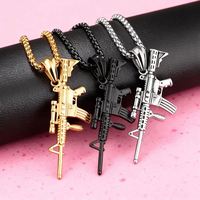 Collier Pendentif en Acier Inoxydable, Chaîne Vintage, Bijoux Punk, Collier Doré pour Femmes et Hommes