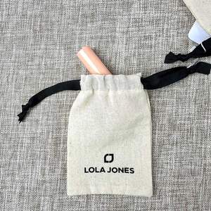 Sac en coton biologique réutilisable avec cordon de serrage pour emballage de détail avec logo personnalisé - Product Image 6