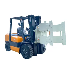 TDER Diskon Besar Harga Forklift 5 Ton 4 Ton Forklift Diesel 3 Ton dengan Penjepit Gulungan Kertas