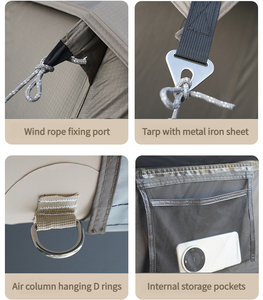 <span class=keywords><strong>Tenda</strong></span> Gonfiabile di Lusso a Doppio Strato Grande con Pompa per 2-4 Persone, Facile da Montare, Impermeabile in Oxford, Tettoia Extra Large con Protezione UV UPF50+ - Product Image 6