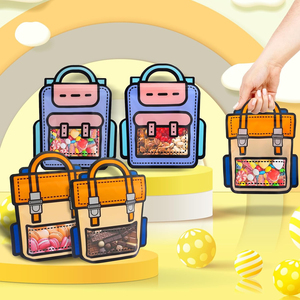 Sacs cadeaux en plastique avec poignées pour anniversaire, fête, mariage, emballage cadeau réutilisable en vrac pour bonbons, en-cas, <span class=keywords><strong>chocolat</strong></span>, sandwichs - Product Image 5