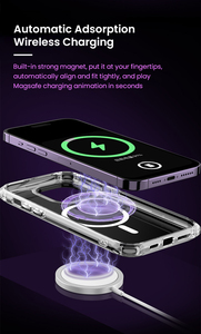 Chargement sans fil transparent antichoc TPU PC couvertures de téléphone magnétiques transparentes pour tous les téléphones <span class=keywords><strong>iPhone</strong></span> 15 pro max étui de téléphone portable - Product Image 4