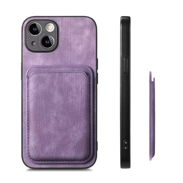 Popular Wholesale Slim Liquid TPU Magnetic Wallet Case with Card Holder Slot for iPhone 12/16 Pro Max Mobile Phone Pocket Cover
