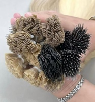 Extensions de cheveux vierges Remy à prix de gros, pointe plate en kératine italienne, pré-collées, double épaisseur, pour salon