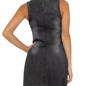 เดรสยีนส์มินิสุดฮอต ราคาสุดคุ้ม ไซส์ใหญ่ สำหรับฤดูร้อน สไตล์ลำลอง Y2K ลุคหวานๆ ฟอกสีซีด สำหรับผู้หญิง - Product Image 4