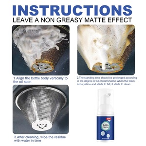 Nettoyant Mousse Multi-Usages en Spray, Détachant de Graisse et d'Huile à Mousse Riche, Dégraissant Puissant pour Cuisinière, Four et Hotte de <span class=keywords><strong>Cuisine</strong></span>, OEM - Product Image 3