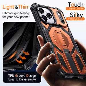 Nueva Funda Protectora para Teléfono con Soporte Magnético Oculto, a Prueba de Golpes, con Airbag, Compatible con iPhone 17 16 15 14 - Product Image 6