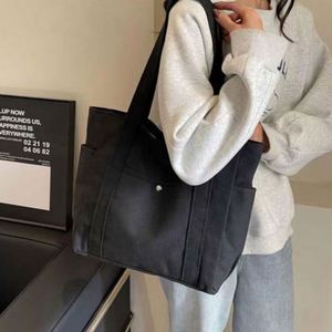 Custom Professional Style <b>Large</b> Capacity Silk Screen <b>Printed</b> Canvas Shoulder Logo Wholesale High Quality Promotional Bag - Product Image 5