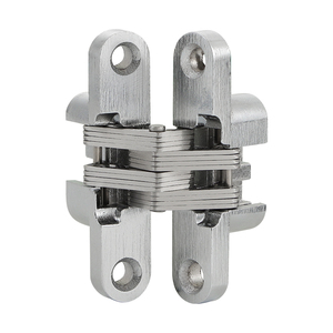 Charnière invisible à croisillon dissimulé pour porte pliante, en alliage de zinc et acier inoxydable, installation par fente pour portes en bois - Product Image 5