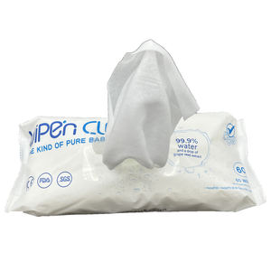 Lingettes humides OEM, matériaux d'usine, vente en gros, lingettes pour bébé, 60 pièces par paquet, lingettes nettoyantes - Product Image 3