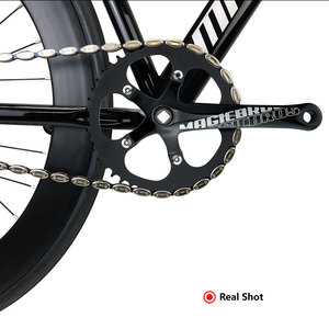 MAGICBROS Juego de Bielas de Bicicleta de Piñón Fijo de Aleación de Aluminio a Precio Económico, BCD130MM 46T, Piñón de Una Velocidad, 170MM, para Bicicleta de Pista - Product Image 5