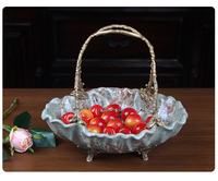 Nouvelle corbeille à fruits en porcelaine bleue et blanche chinoise, céramique décorative, vaisselle en émail bleu et blanc, porcelaine chinoise décorative pour fruits