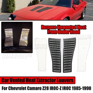 雪佛兰Camaro Z28 IROC-Z IROC 1985-1990的一对汽车排气抽热机功能发动机罩百叶窗勺