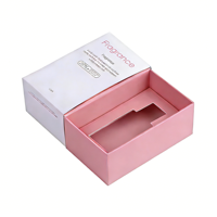 Boîte à tiroir en carton écologique biodégradable et recyclable personnalisée pour l'emballage de cosmétiques, de parfums et d'huiles essentielles, logo imprimé