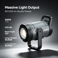 Lumière LED COB FY 300X 300W 607000lm Ra96 2700K 6500K avec contrôle par application et écran LCD pour studio vidéo et photo, 120 degrés