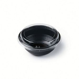 Contenants en plastique noir pour sauces à emporter, boîtes à lunch, contenants de stockage alimentaire, contenants pour salades, contenants pour charcuterie avec couvercle - Product Image 1